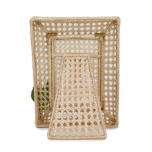 Load image into Gallery viewer, Dior Photo frame Beige/Green Rattan Glass
