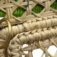 Load image into Gallery viewer, Dior Photo frame Beige/Green Rattan Glass
