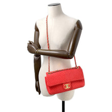 Load image into Gallery viewer, CHANEL Chevron ChainShoulder RedA92087 Leather
