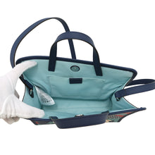 将图像加载到图库查看器中，GUCCI Children&#39;s Yuko Higuchi 2WAY Tote Blue630542 PVC Leather
