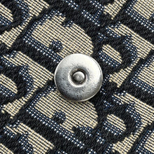 将图像加载到图库查看器中，Dior Oblique Saddle Messenger Navy/Beige1ADME133YKS_H27E Jacquard Leather
