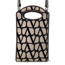 Load image into Gallery viewer, Valentino Garavani Toile Iconograph 2WAYBag Beige/Dark Brown/Black Fabric Leather
