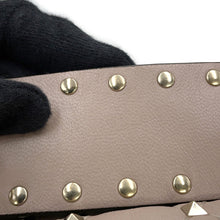 将图像加载到图库查看器中，Valentino Garavani ★Rock Studded Spike Mini Backpack Pink graySW2B0B63NAP Leather
