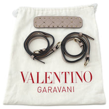 将图像加载到图库查看器中，Valentino Garavani Rock Studded Spike Mini Backpack Pink graySW2B0B63NAP Leather
