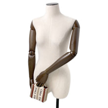 Load image into Gallery viewer, Chloe Woody 2wayShoulder Beige/BrownCHC22AP235I26 Canvas Leather Size Nano
