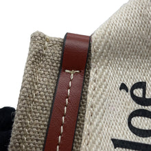 Load image into Gallery viewer, Chloe Woody 2wayShoulder Beige/BrownCHC22AP235I26 Canvas Leather Size Nano
