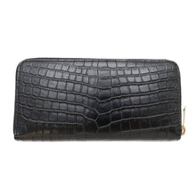 将图像加载到图库查看器中，SAINT LAURENT PARIS Tiny Cassandra Zip Around Long Wallet Black630201 Croco embossed leather
