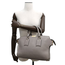 将图像加载到图库查看器中，BURBERRY Medium Clifton Insignia Gray3971049 Leather
