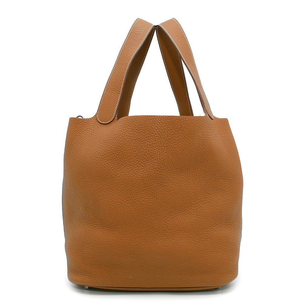 HERMES Picotin Lock Gold Taurillon Clemence Size GM