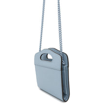 Load image into Gallery viewer, GUCCI Double G Compact Chain Wallet Light Blue701074 Leather
