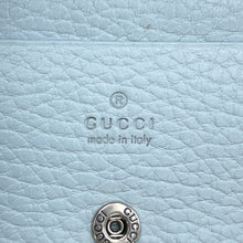 Load image into Gallery viewer, GUCCI Double G Compact Chain Wallet Light Blue701074 Leather
