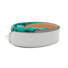 Load image into Gallery viewer, FENDI Strap You Ribbon Motif Light Gray/Green Leather
