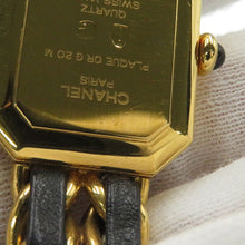 Load image into Gallery viewer, CHANEL Premiere M W20mm×H26ｍｍ Gold Plated Leather Black DialH0001
