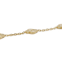Load image into Gallery viewer, Van Cleef &amp; Arpels Vintage Alhambra Bracelet 5 motifs guillocheVCARP3JK00 18K Yellow Gold
