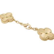 Load image into Gallery viewer, Van Cleef &amp; Arpels Vintage Alhambra Bracelet 5 motifs guillocheVCARP3JK00 18K Yellow Gold
