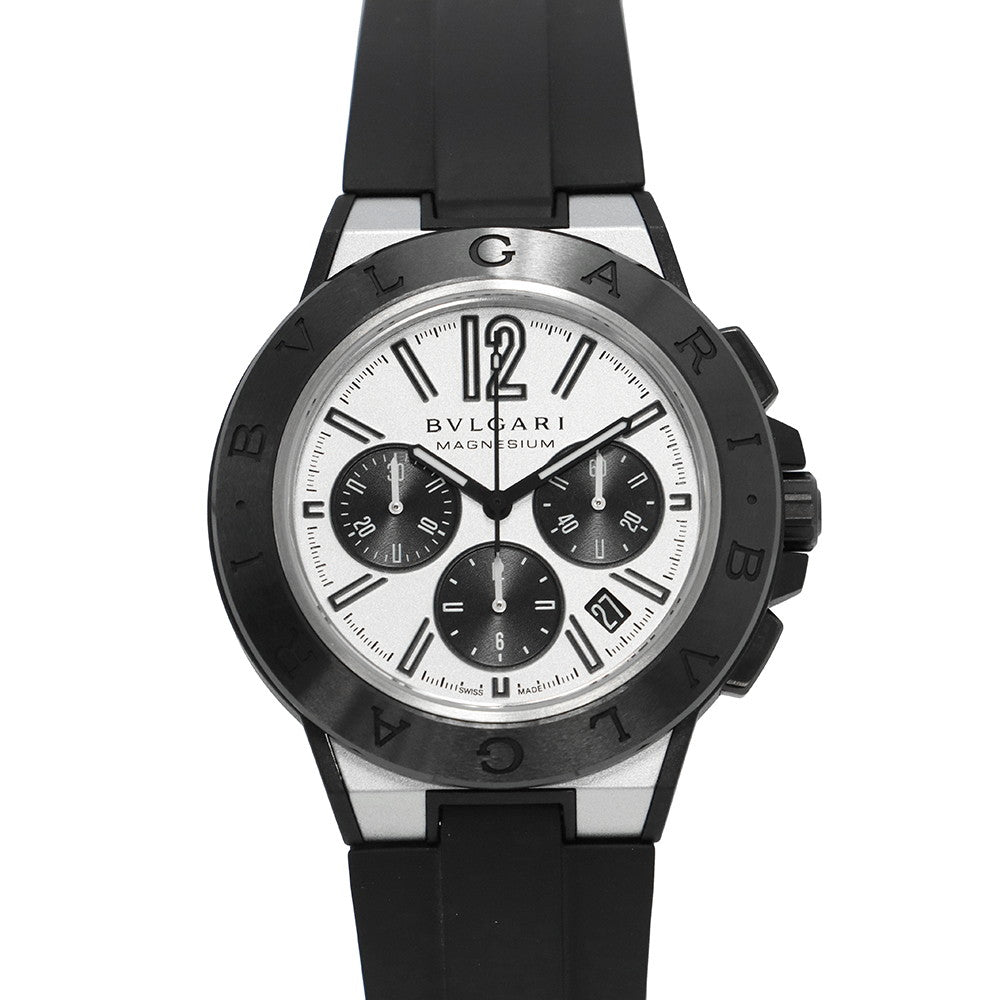 BVLGARI Diagono Magnesium Chronograph W42mm Magnesium Rubber Silver DialDG42SMCCH