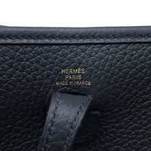 Load image into Gallery viewer, HERMES Evelyne Amazon Sangle Long Black/Gray Taurillon Clemence Size TPM
