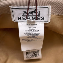 Load image into Gallery viewer, HERMES Harper Bucket Hat Size 58 Ivory Cotton100%
