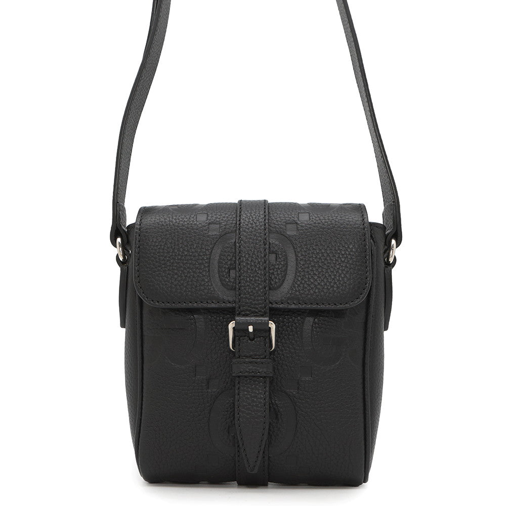 GUCCI jumbo GG messenger bag Black760235 Leather Size Small