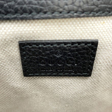 将图像加载到图库查看器中，GUCCI jumbo GG messenger bag Black760235 Leather Size Small
