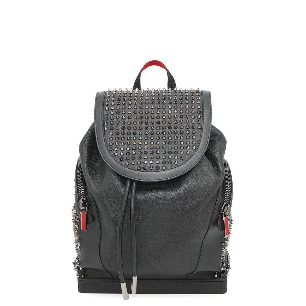 Christian Louboutin Explorer Funk Studded Backpack Black/Red1215001 Leather