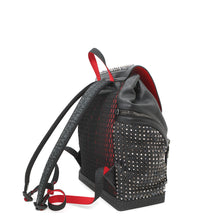 将图像加载到图库查看器中，Christian Louboutin Explorer Funk Studded Backpack Black/Red1215001 Leather
