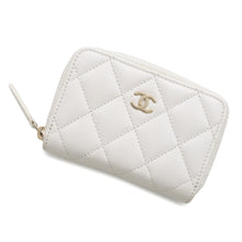 Load image into Gallery viewer, CHANEL Classic zip coin purse WhiteAP0216 Caviar Leather

