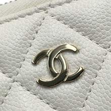 Load image into Gallery viewer, CHANEL Classic zip coin purse WhiteAP0216 Caviar Leather
