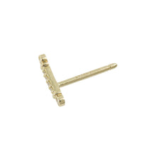 Load image into Gallery viewer, TIFFANY&amp;Co. Fleur de Lis Stem Earrings Diamond 18K Yellow Gold
