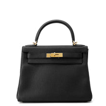 Load image into Gallery viewer, HERMES Kelly Retourne Black Togo Leather Size 28
