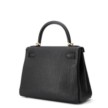 Load image into Gallery viewer, HERMES Kelly Retourne Black Togo Leather Size 28

