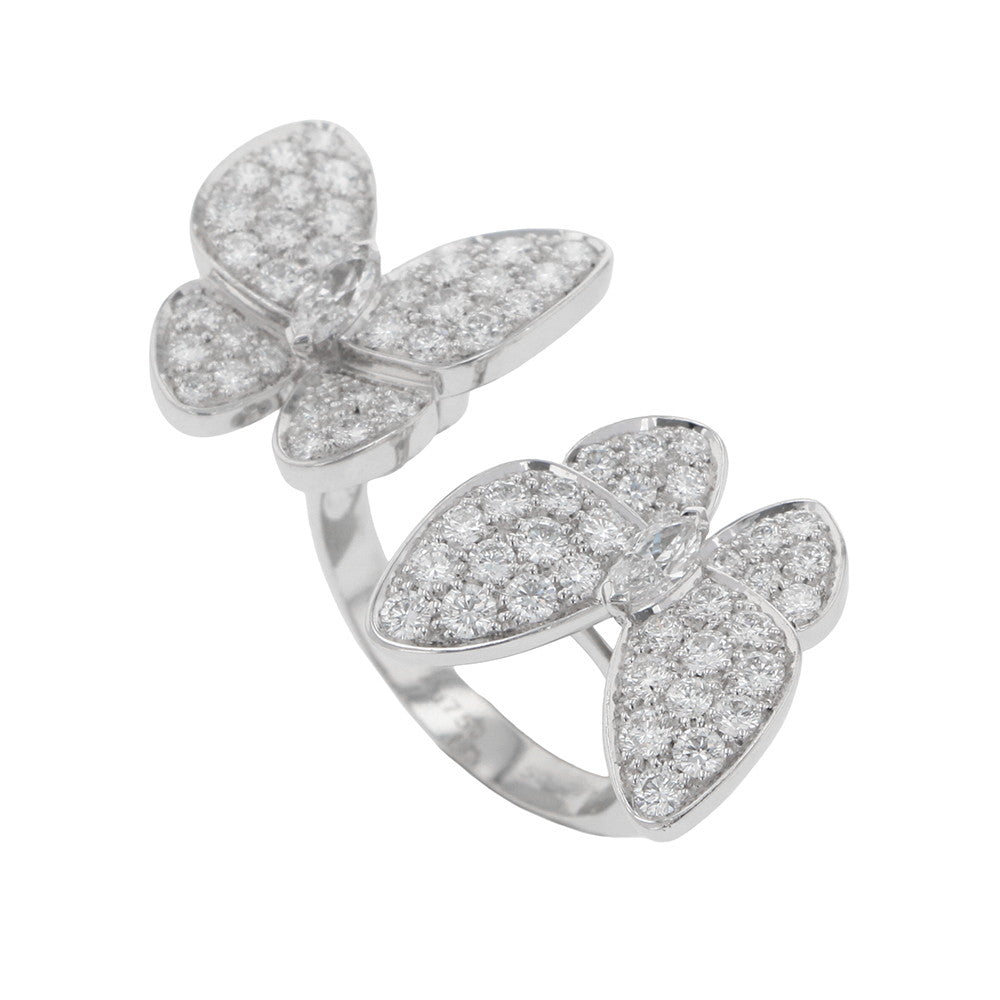 Van Cleef & Arpels De Papillon Entree Les Doors Ring Size 50/#10VCARO61900 18K White Gold