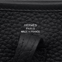 Load image into Gallery viewer, HERMES Evelyne Amazon Sangle Zigzag Long Black/White Taurillon Clemence Size TPM
