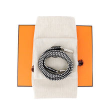 Load image into Gallery viewer, HERMES Evelyne Amazon Sangle Zigzag Long Black/White Taurillon Clemence Size TPM
