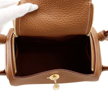 Load image into Gallery viewer, HERMES Lindy Gold Taurillon Clemence Size Mini
