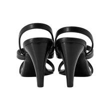 将图像加载到图库查看器中，HERMES Sandals《Glamour》 Black Leather Size 37
