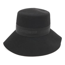 Load image into Gallery viewer, Dior D-Bobby wide brim hat Size 58 BlackCPB9019GDBF Rabbit100%
