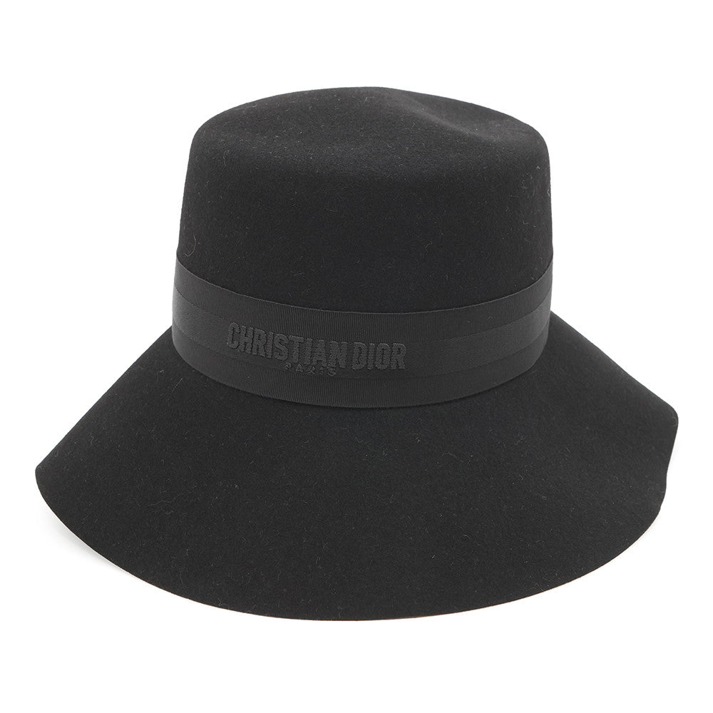 Dior D-Bobby wide brim hat Size 58 BlackCPB9019GDBF Rabbit100%