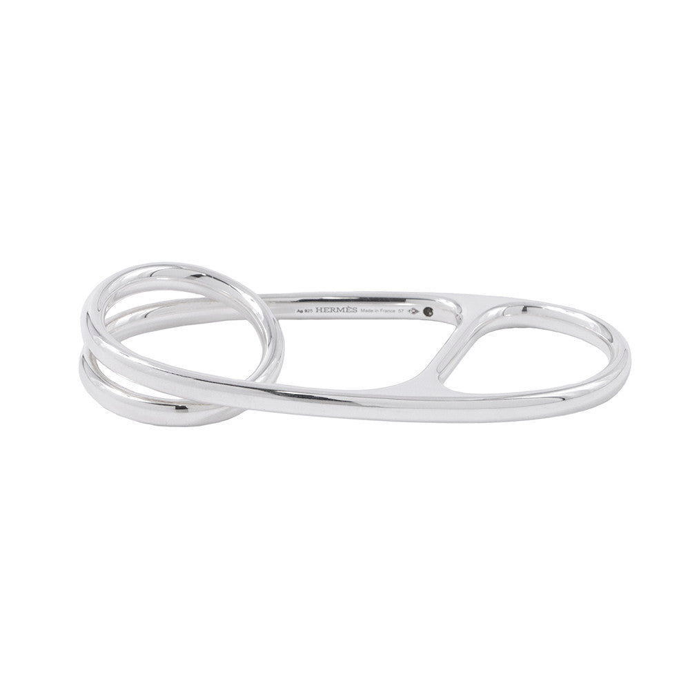 HERMES ★Chaine d'Ancre Punk Triple Ring Size 57/#15#17#19H124602B SV925