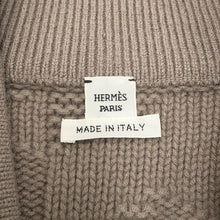 将图像加载到图库查看器中，HERMES Poncho &quot;H&quot; motif Size 34 Brown Wool 100%
