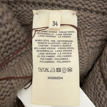 将图像加载到图库查看器中，HERMES Poncho &quot;H&quot; motif Size 34 Brown Wool 100%
