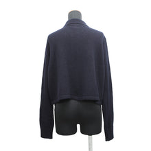 Load image into Gallery viewer, HERMES Shirt cardigan Size 38 Navy Cashmere100%
