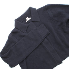 Load image into Gallery viewer, HERMES Shirt cardigan Size 38 Navy Cashmere100%
