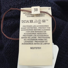 Load image into Gallery viewer, HERMES Shirt cardigan Size 38 Navy Cashmere100%
