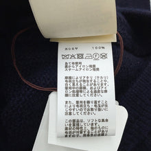 Load image into Gallery viewer, HERMES Shirt cardigan Size 38 Navy Cashmere100%
