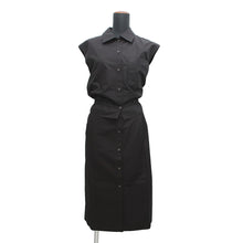 Load image into Gallery viewer, HERMES Caleche Embroidery Sleeveless Dress Size 40 Black Cotton100%
