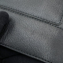 Load image into Gallery viewer, HERMES ★Serie button sleeveless vest Size 42 Black Goatskin Leather
