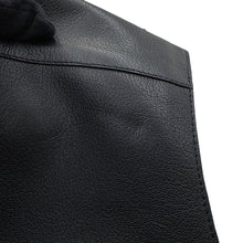 Load image into Gallery viewer, HERMES Serie Button Sleeveless Vest Size 42 Black Goatskin Leather
