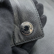 Load image into Gallery viewer, HERMES Serie Button Sleeveless Vest Size 42 Black Goatskin Leather
