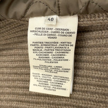 Load image into Gallery viewer, HERMES Jacket Size 40 Brown Deer Leather Cashmere 93% Polyester 7%
